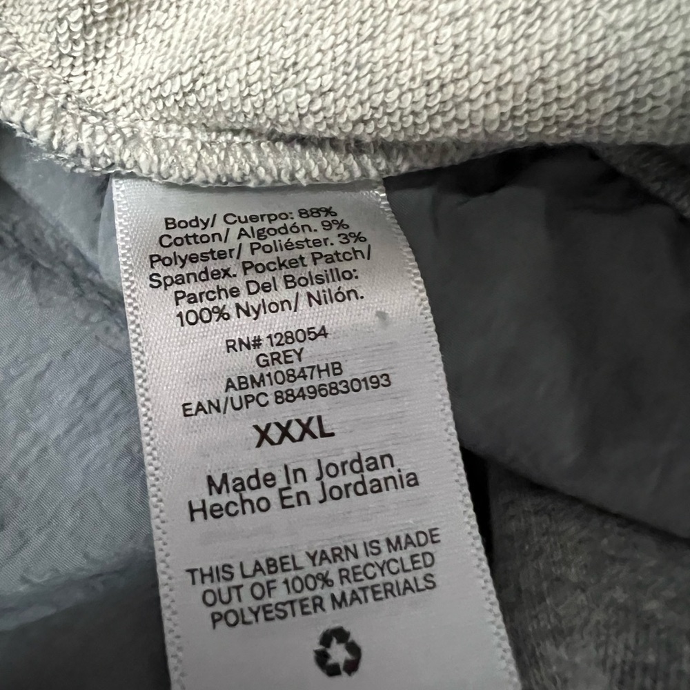 Big & Tall Men’s Gray Sweatpants Tapered Legs Size 3X - Picture 5 of 8